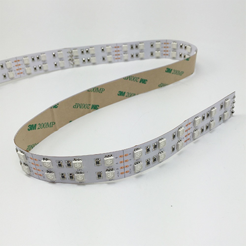 5 Meters  DC12V <144W, 12Amp 5Meter (16.4Feet) SMD5050 600LED RGB Multi-Color Changing Flexible LED Strips 120LEDs Per Meter Double Row 15mm Wide White PCB